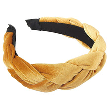 Geflochtene Samt Stirnbänder Elastische Haarbänder 1 Pc Gold