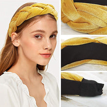Geflochtenes Samt-Stirnband Elastisch Criss Cross Haarband