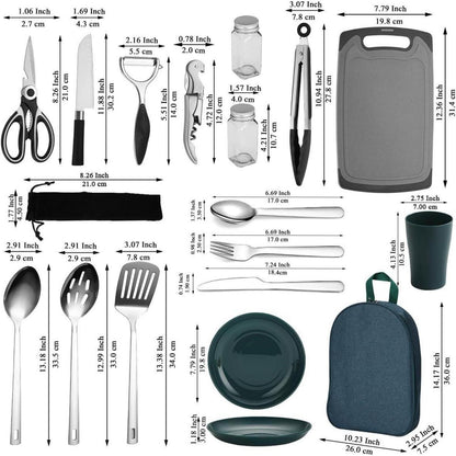 Camping-Kochgeschirr-Set aus Edelstahl für Outdoor-Abenteuer