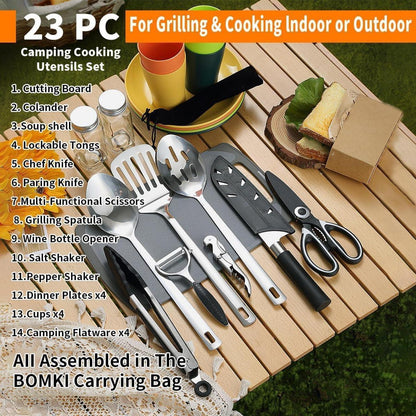 Camping-Kochgeschirr-Set aus Edelstahl für Outdoor-Abenteuer