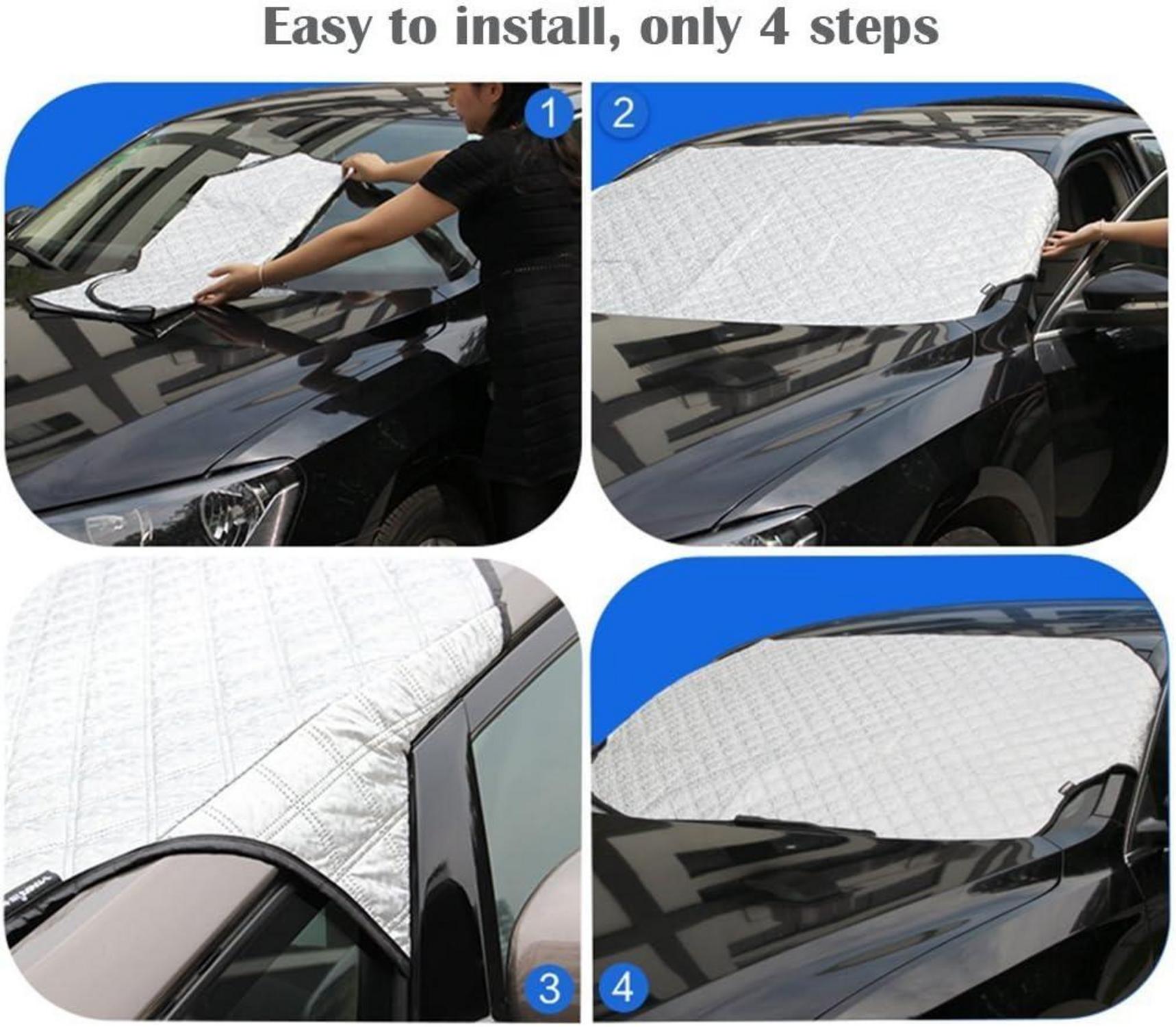Auto Windschutzscheibenabdeckung Schnee Eis Frost UV-Schutz wasserabweisend L
