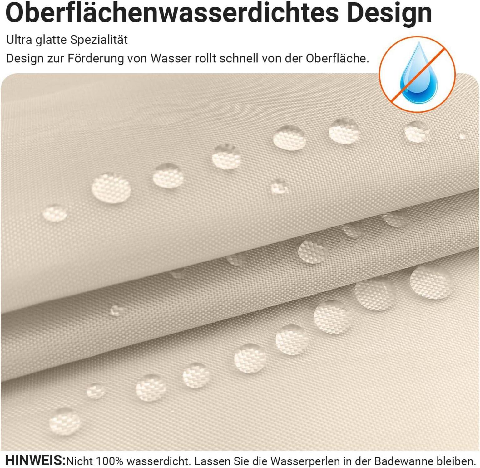 Duschvorhang Beige 240x180cm Antischimmel Polyester