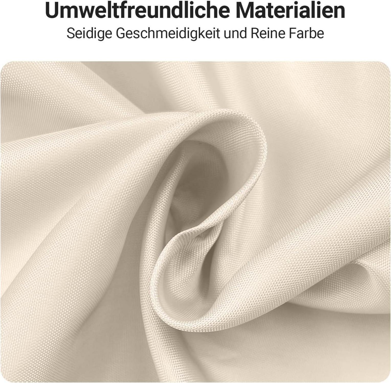 Duschvorhang 240x180cm Beige Wasserabweisend Antischimmel Polyester Badezimmer