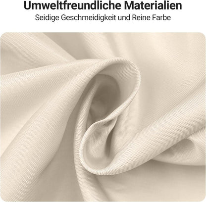 Duschvorhang 240x180cm Beige Wasserabweisend Antischimmel Polyester Badezimmer