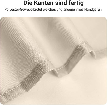 Duschvorhang 240x180cm Beige Antischimmel Textil Wasserabweisend Polyester