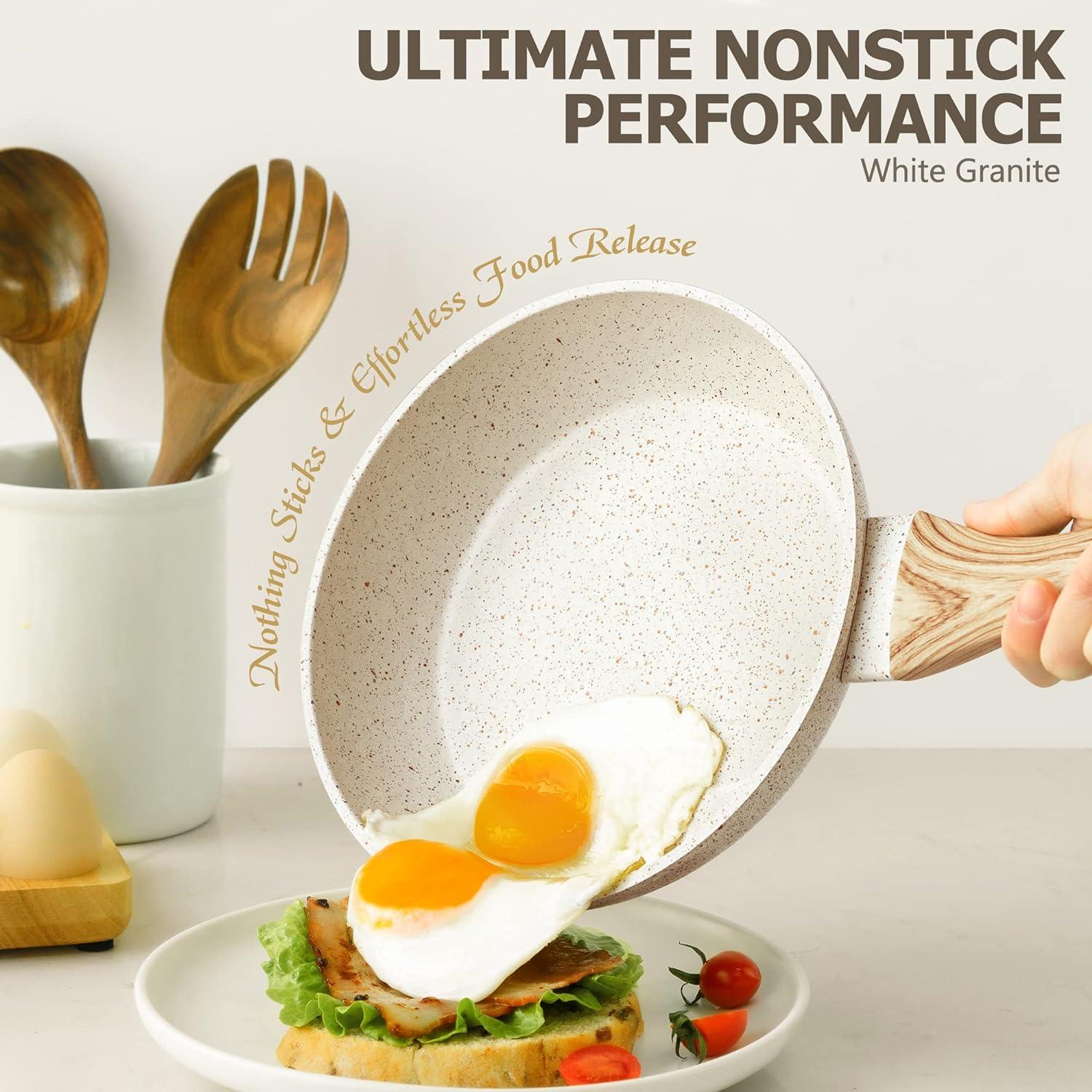 Antihaft-Pfanne mit Deckel 30cm Induktion Steinpfanne