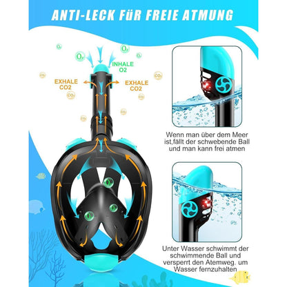 Lealinga Tauchmaske mit Flossen für