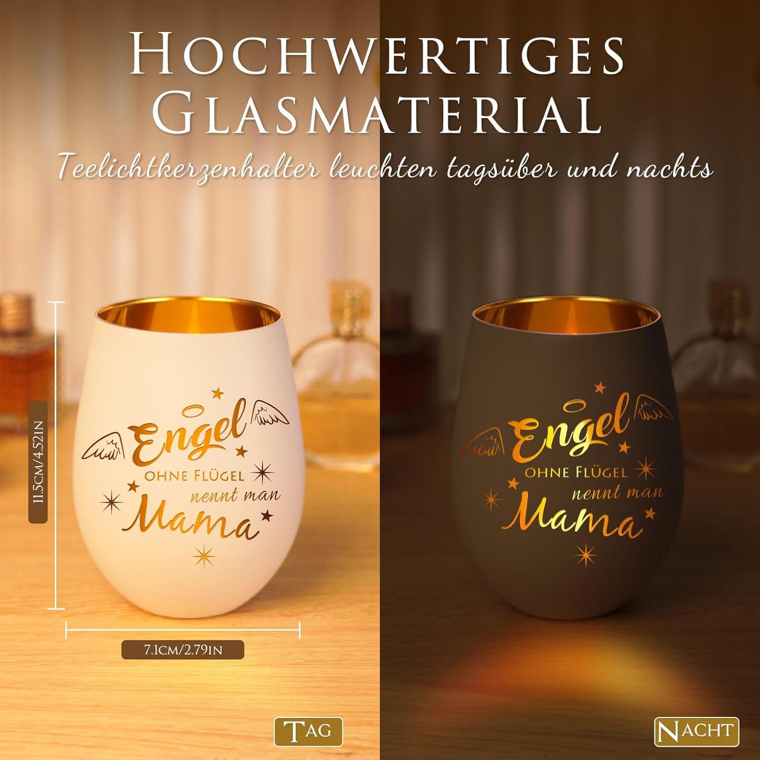 Windlicht mit Gravur für Mama - Weihnachtsgeschenk, Teelichthalter