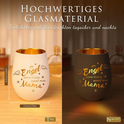 Windlicht mit Gravur für Mama - Weihnachtsgeschenk, Teelichthalter