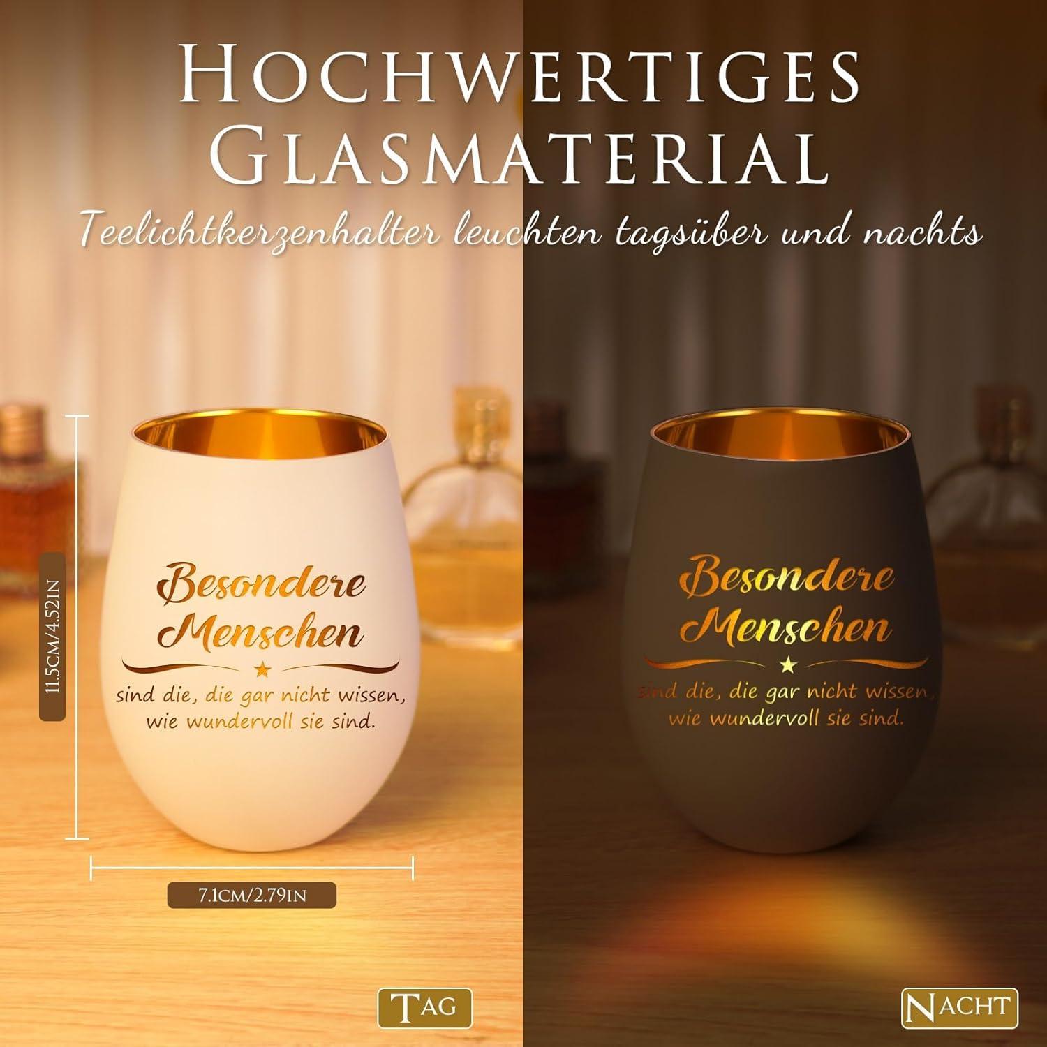 Windlicht mit Gravur Teelichthalter für Frauen Weihnachten