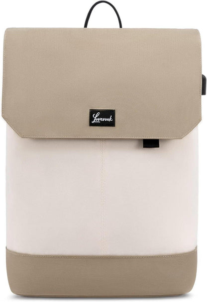 USB Ladeanschluss Anti Diebstahl Schulrucksack 17 Zoll Beige