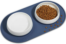 Keramik Hundenapf Set mit Silikon Matte 800ml 2er-Set