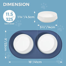 Keramik Hunde Napfset mit Rutschfester Silikonmatte 2er-Set