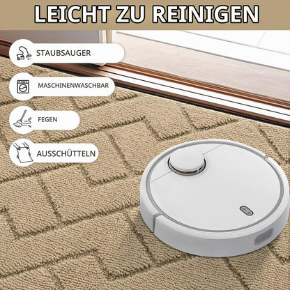 Fußmatte Innen Außen Waschbar – Rutschfest & Saugfähig, 60x90cm Beige