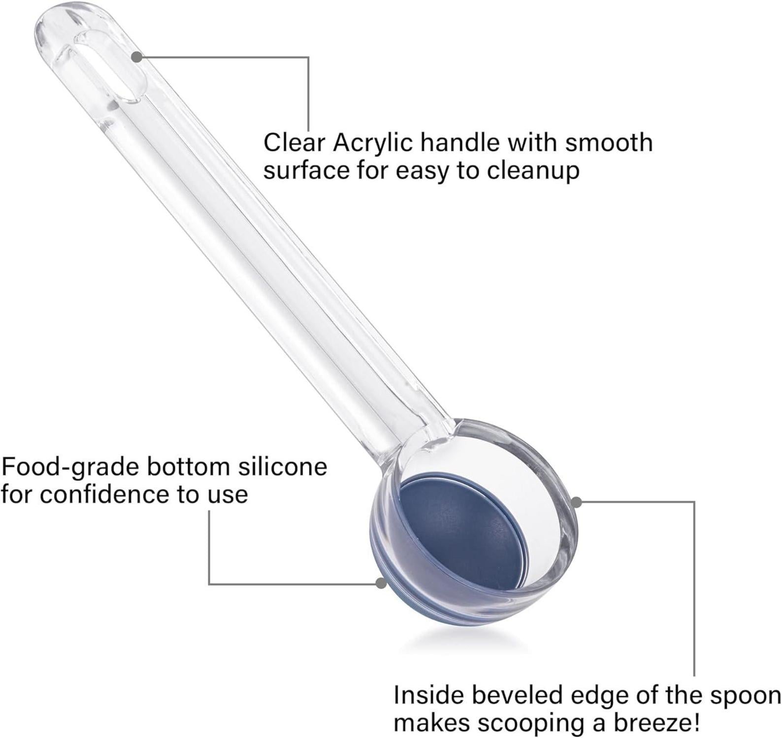 Eisportionierer Acryl 35mm 3er Set für Plätzchenteig