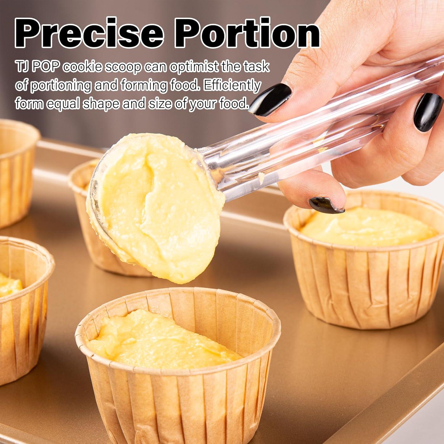 Eisportionierer Acryl 35mm 3er Set Transparent Eislöffel Portionslöffel