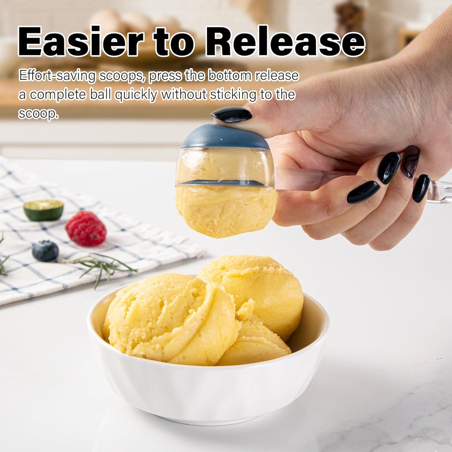 Eisportionierer 3er-Set Keks Melonen Baller Portionierlöffel Acryl 35mm