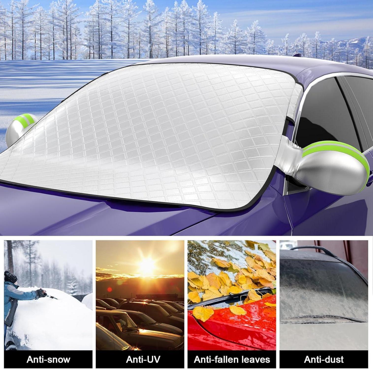 Auto Frontscheibenabdeckung mit Magnet 9 Magneten Spiegelabdeckungen Eis Frost Staub Anti-UV