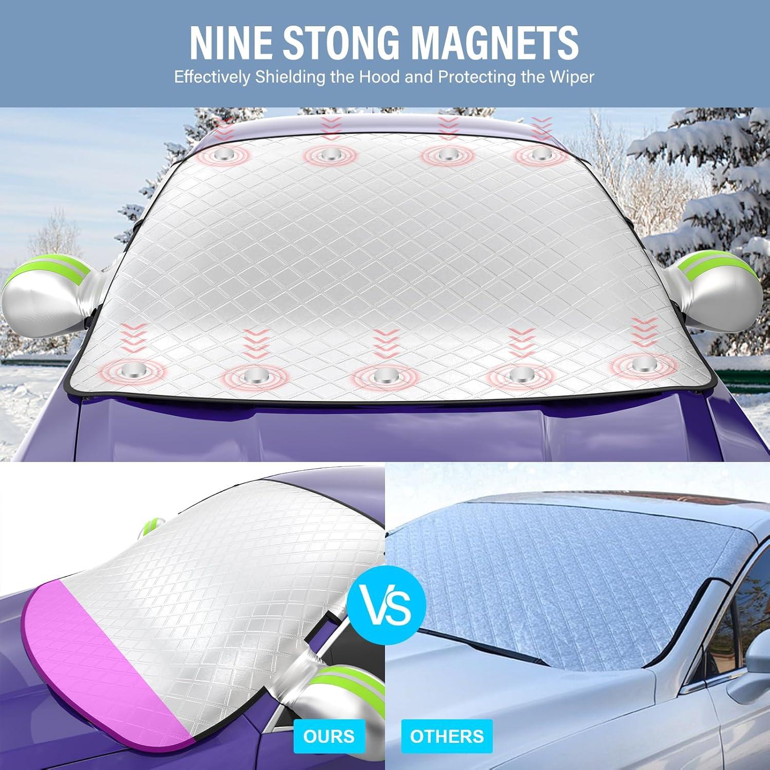 Auto Frontscheibenabdeckung mit 9 Magneten und Spiegelabdeckungen