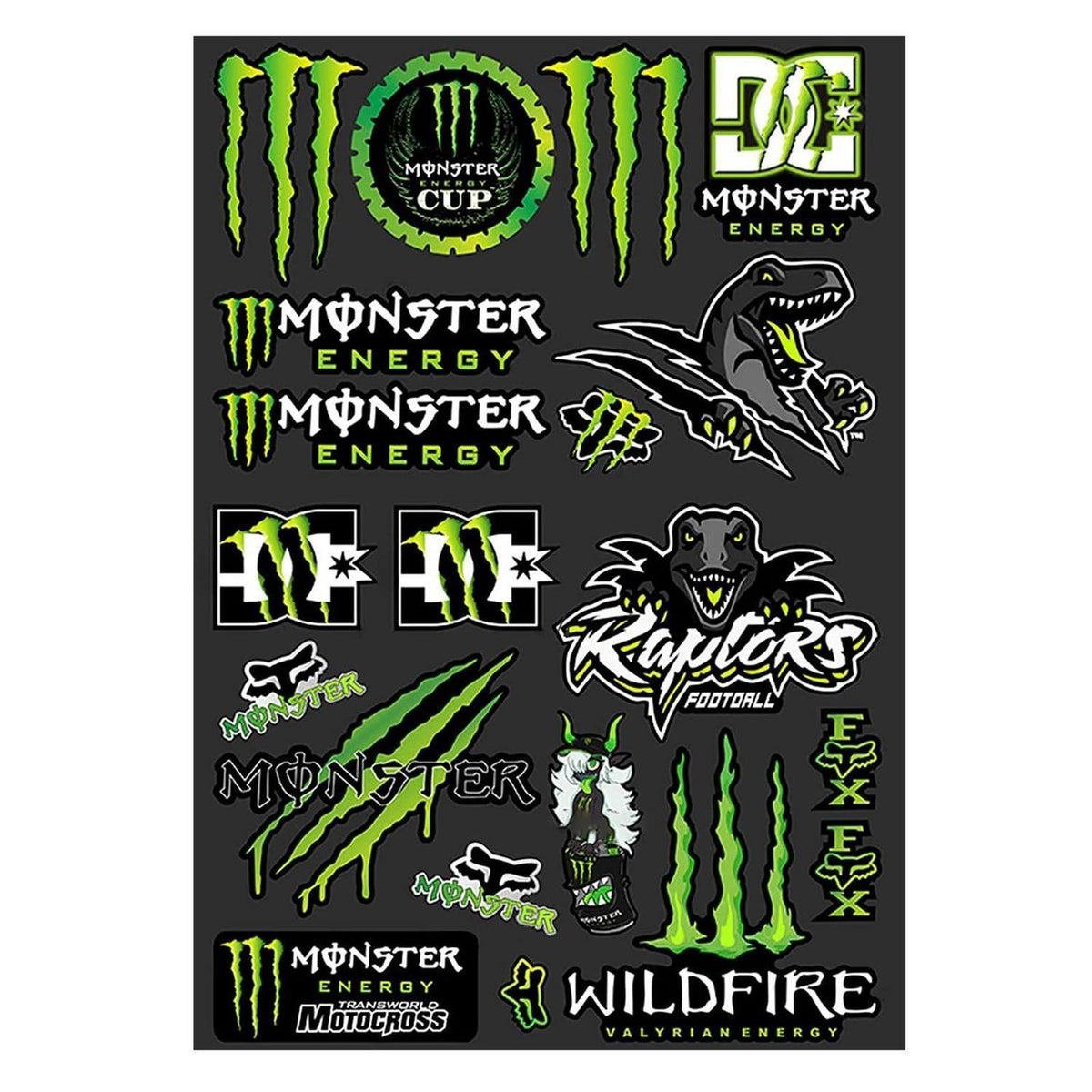 Motorrad Aufkleber Set – Racing & Motocross Design Grün