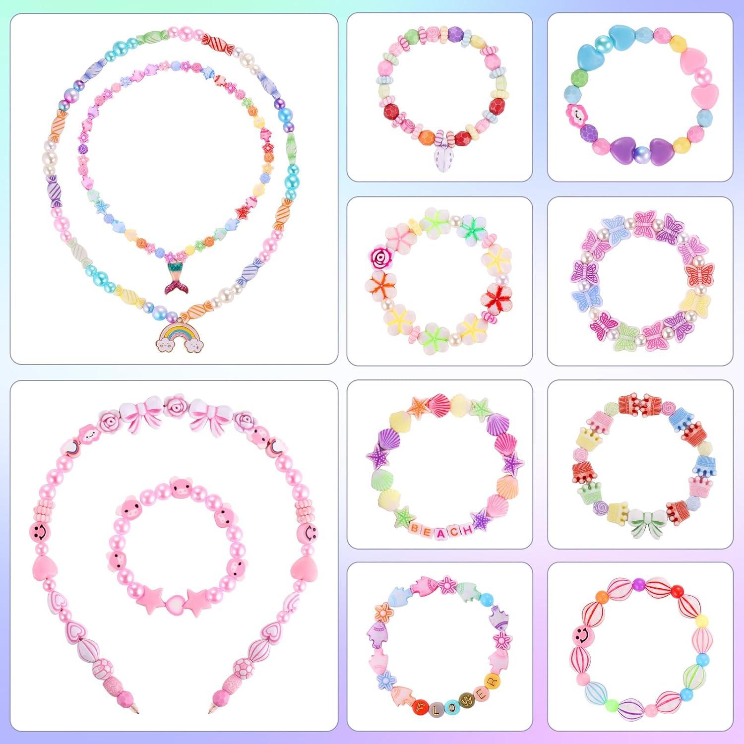 Funtopia Mädchen Perlen Set 32 Farben Armband Bastelset 6-13 Jahre