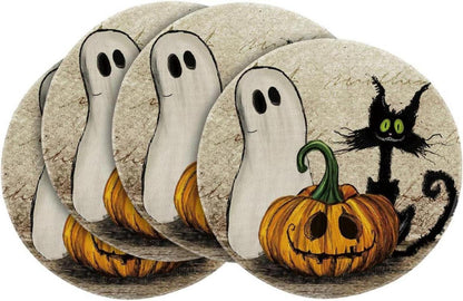 Artoid Mode Halloween Tischsets 4er Set Runde Platzsets 37cm