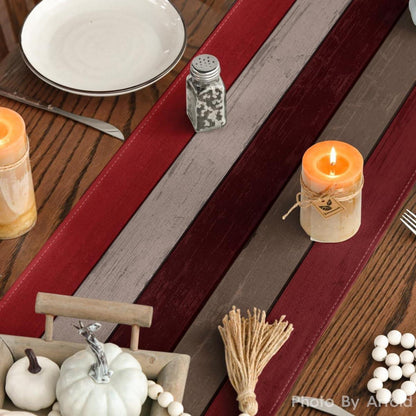 Artoid Mode Rustikaler Holz Herbst Tischläufer Rot 40x180cm