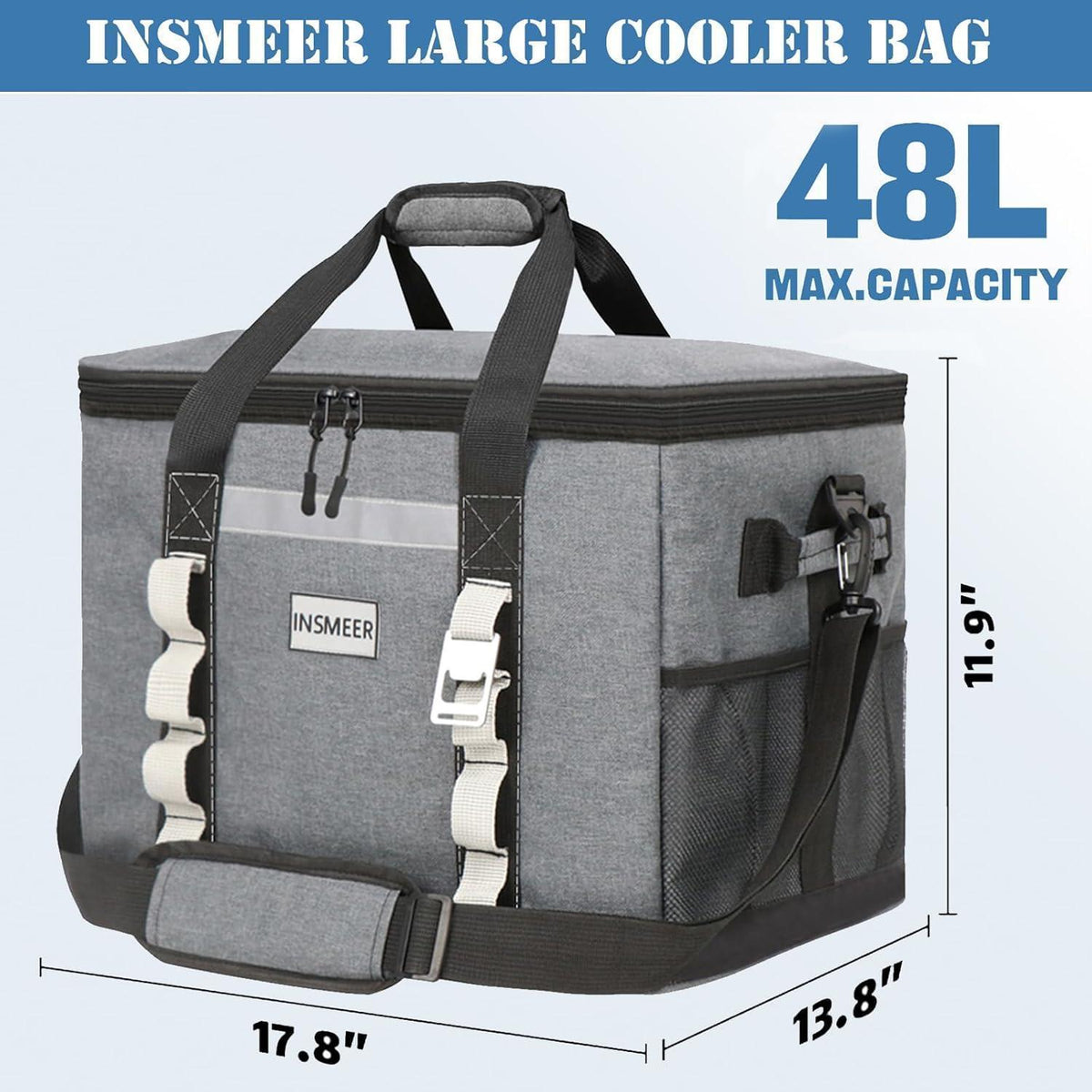 48L Kühltasche Faltbar – XXL Isoliertasche für Camping & Picknick