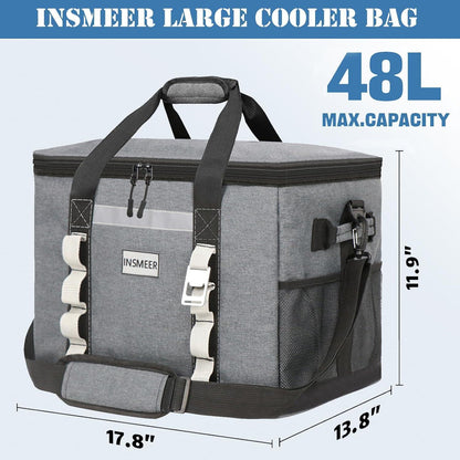 48L Kühltasche Faltbar – XXL Isoliertasche für Camping & Picknick