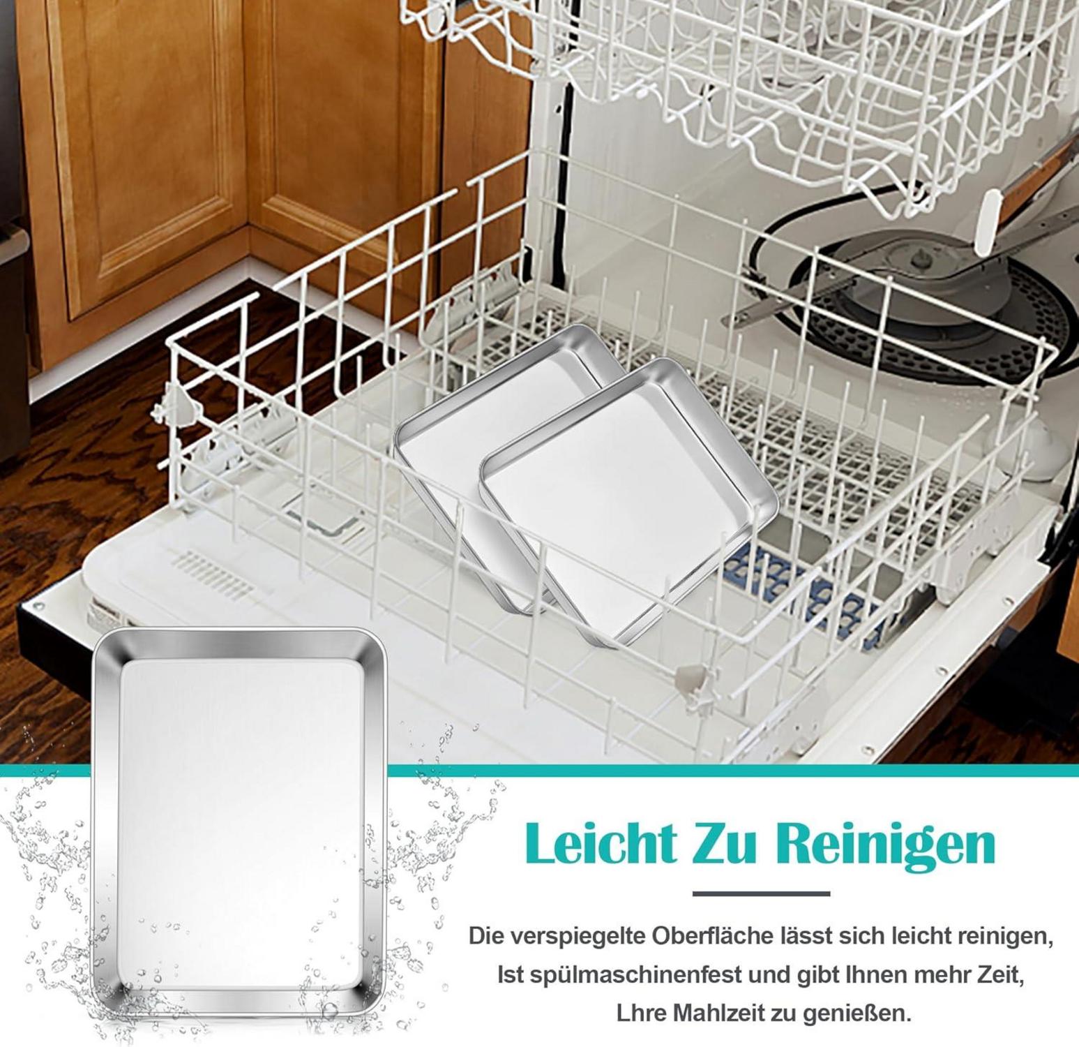 Backblech Edelstahl Klein Auflaufform Ofenblech Rechteckig Tiefes