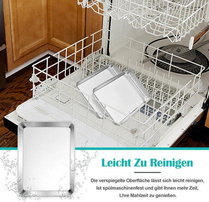 Backblech Edelstahl Klein Auflaufform Ofenblech Rechteckig Tiefes