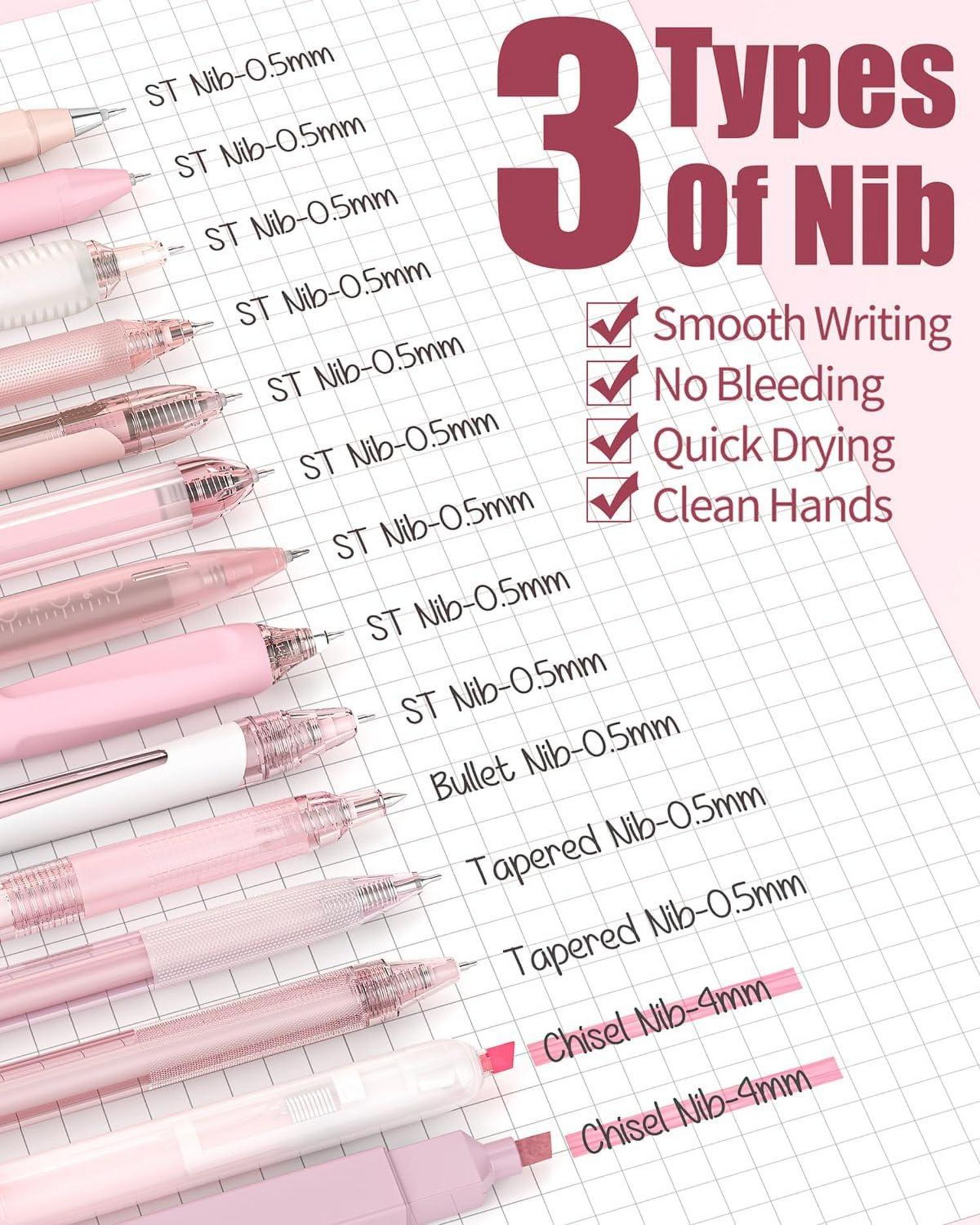 Gel-Tintenstift-Set 0,5 mm, 14-teilig mit Etui & Highlightern