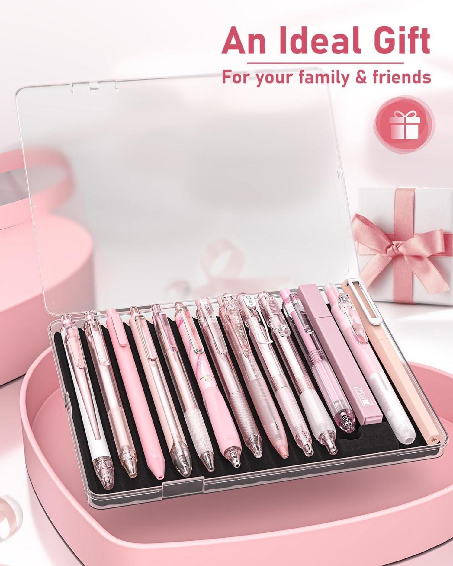 Gel-Tintenstift-Set 14-teilig Etui Notizen 0,5 mm feine Spitze