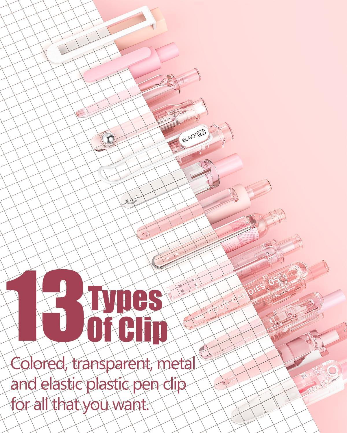 Gel-Tintenstift-Set 0,5 mm feine Spitze, 14-teilig mit Etui, 12 schwarze Stifte, 2 Textmarker