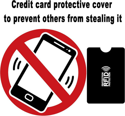 RFID Blocker Kartenhülle 10er Set Schwarz 6,2x9,2cm
