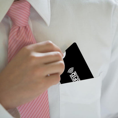 10er Pack RFID Blocker Kartenhülle Kreditkartenetui Schutz 6.2×9.2cm Schwarz