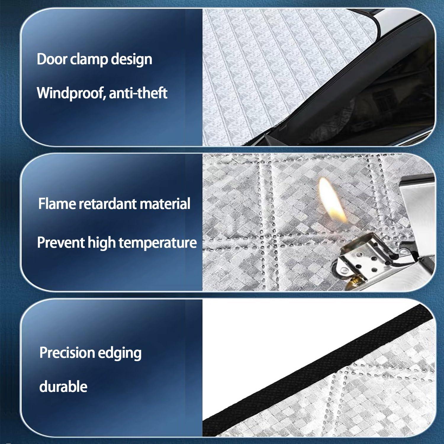 Auto Frontscheibenabdeckung Frostabdeckung Sonnenschutz 150x100cm