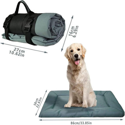 Hundedecke Faltbar Wasserdicht Orthopädisches Hundebett 86*58cm Grau