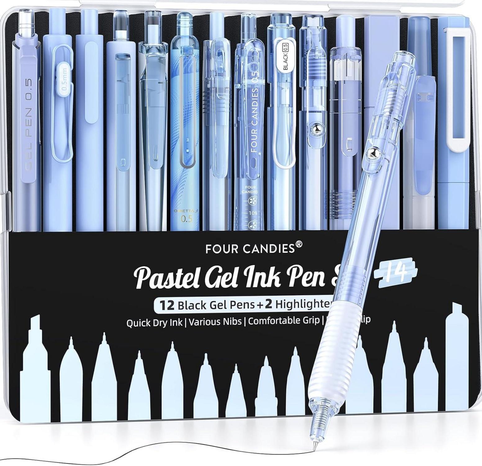 Ästhetische Gel-Stifte-Set & Highlighter, 14-teilig