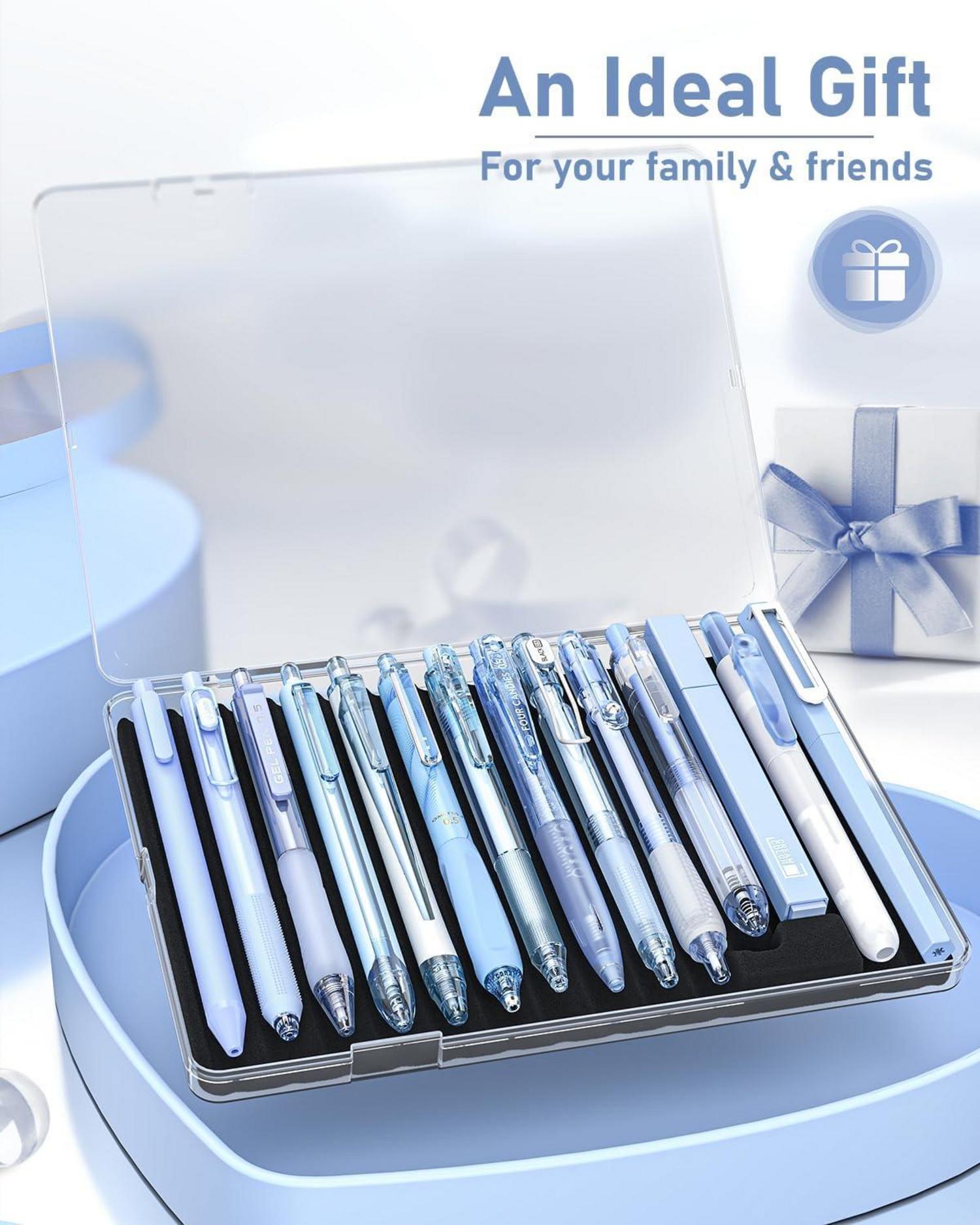 Gel-Tintenstift-Set 14-teilig mit Etui niedliche Notizen 0,5 mm Spitze