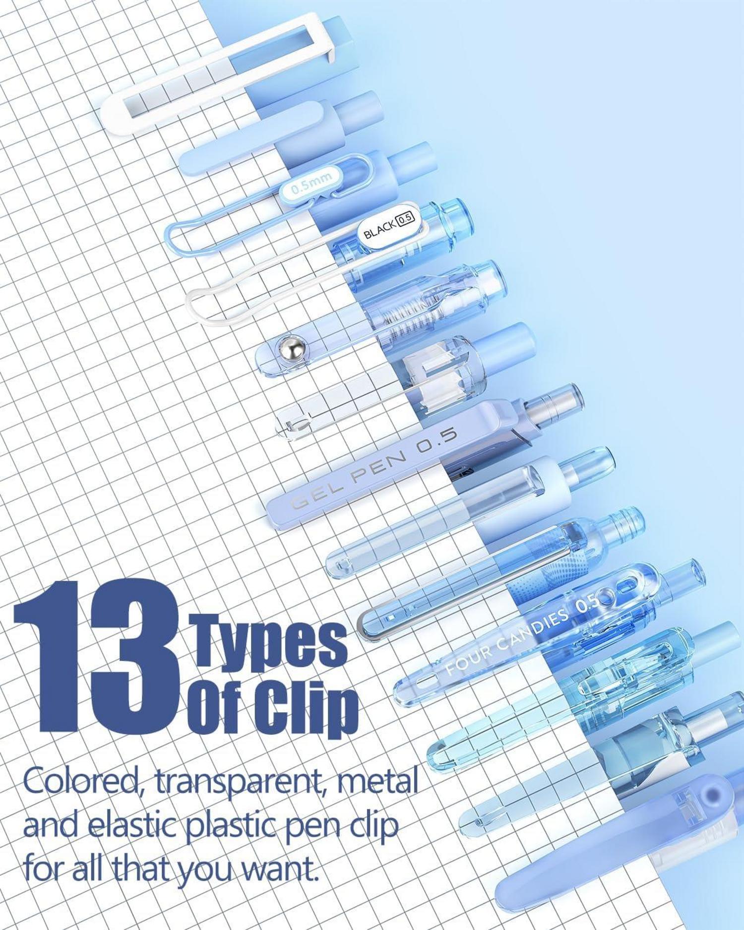 Four Candies Gel-Tintenstift-Set 14-teilig Etui Notizen 0,5mm Spitze einziehbar