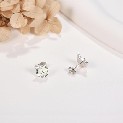 Tier Ohrringe Opal Sterling Silber Wolfskopf Blumen Ohrstecker Schmuck