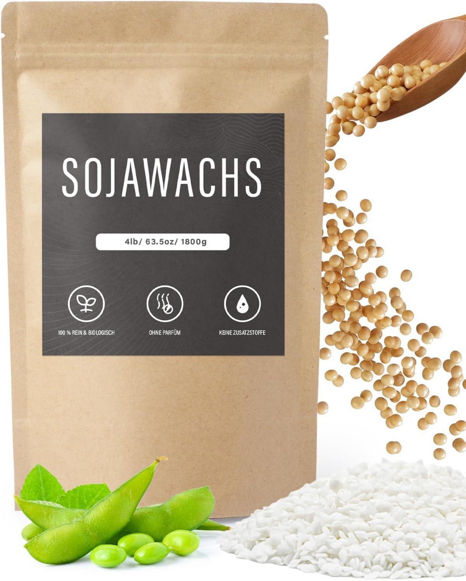 Natürliches Sojawachs für Kerzenherstellung 1.8kg Bio-Qualität
