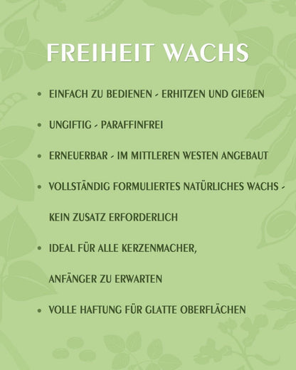 Sojawachs für Kerzen 1.8kg, Premium Bio-Kerzenwachs, Natürlich & Rein