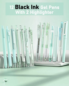 Gel-Tintenstift-Set 14-teilig mit Etui, 0,5 mm Spitze