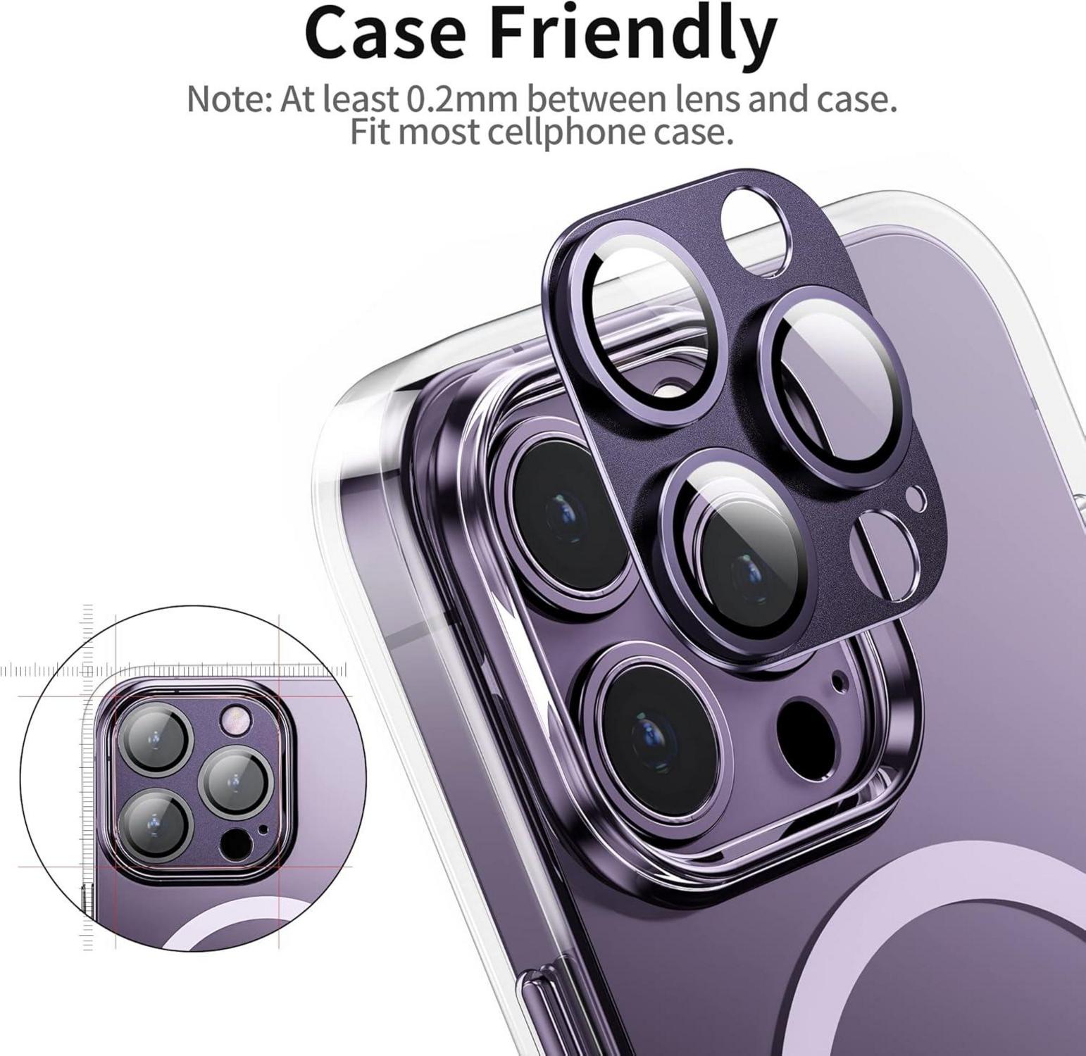 iPhone 14 Pro/Pro Max Kamera Schutzglas 9H Härte Lila