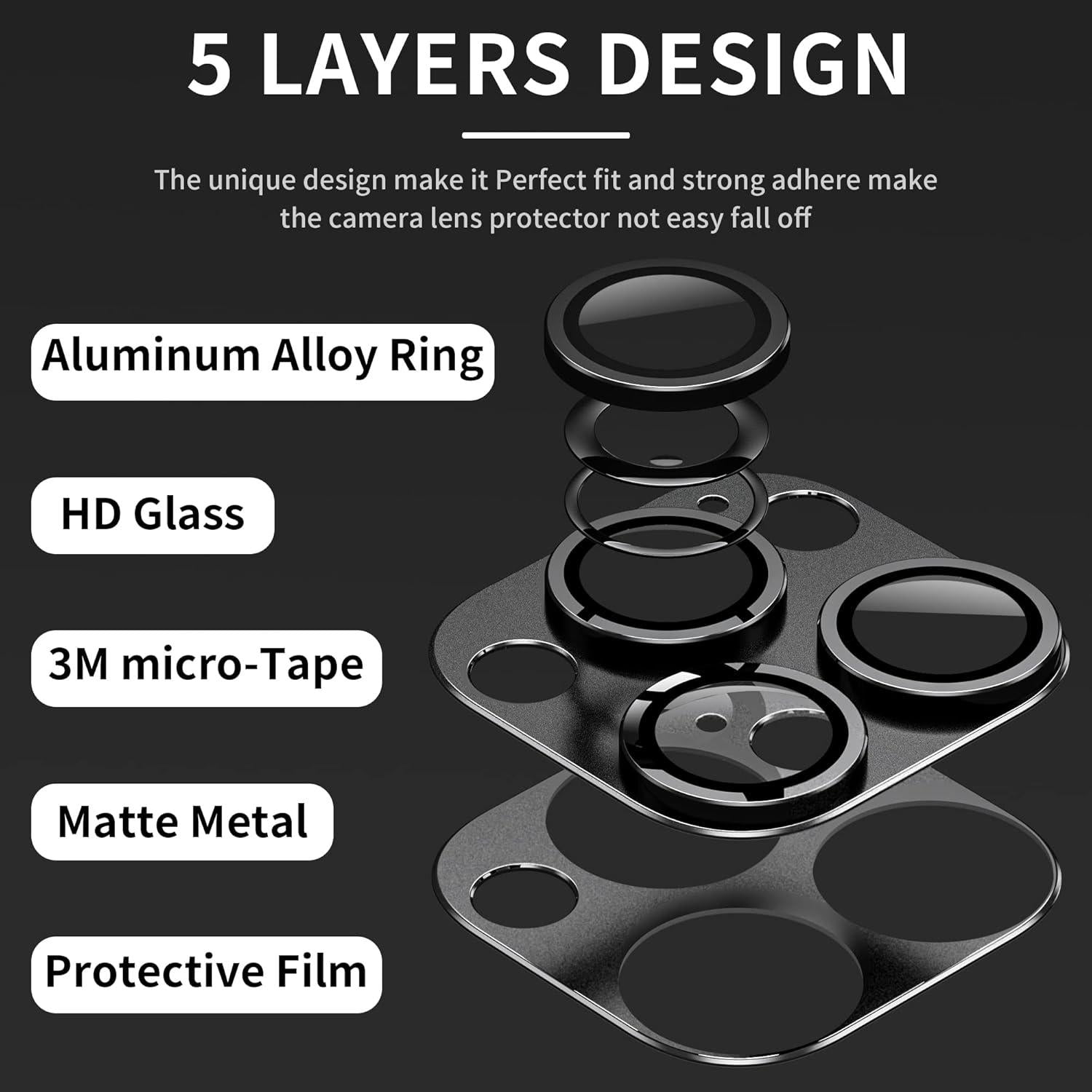 Kameraschutz aus 9H-Hartglas für iPhone 14 Pro/Pro Max