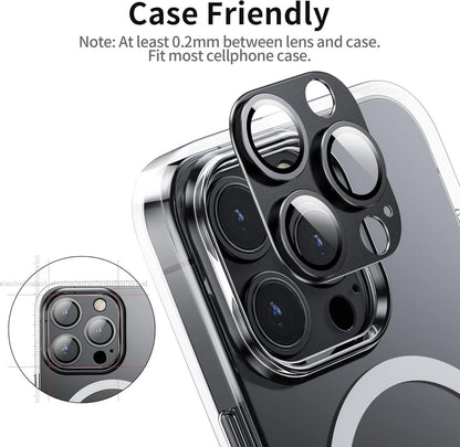 Kameraschutz für iPhone 14 Pro Max, 9H Härte, Schwarz