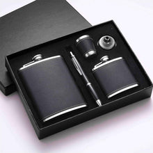 2X Edelstahl Flachmann Trichter 8oz 3oz Leder Flask Geschenk Väter