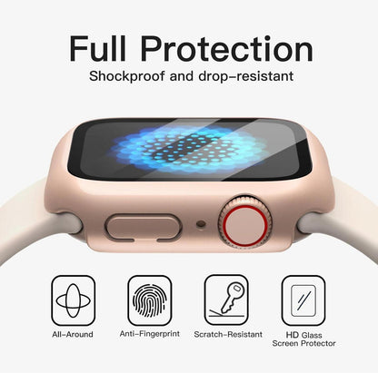 JETech Apple Watch SE Series 6 5 4 44mm Hülle Displayschutz 2er Pack Gold
